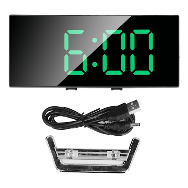 Digital väckarklocka LED Luminous funktion Special Mirror Design Intelligent elektronisk böjd klocka