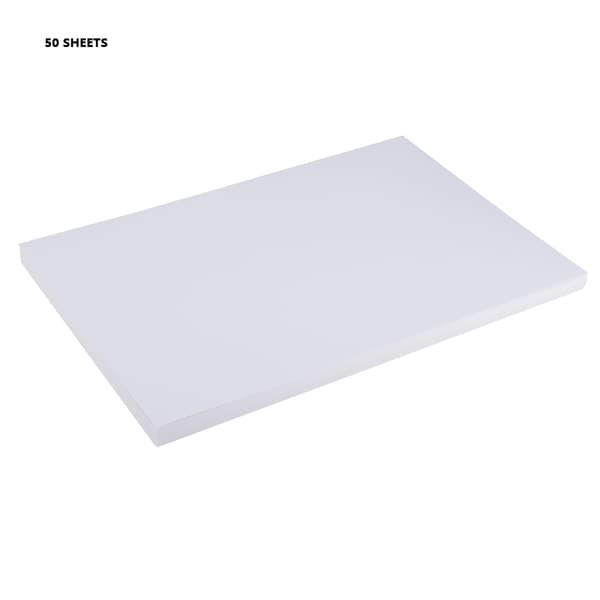 50 ark hvidt blankt papir DIY håndtrykt multifunktionel A4