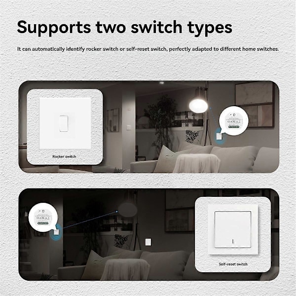 Tuya WiFi Switch Modul Delt Kontrol Smart Automatisering Relæ