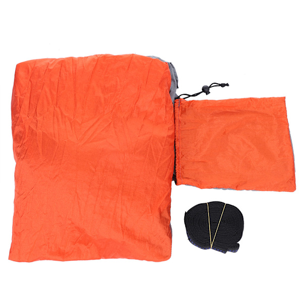 Bredda och förlänga utomhus hängande säng camping rese hängmatta sovsväng (grå + orange)