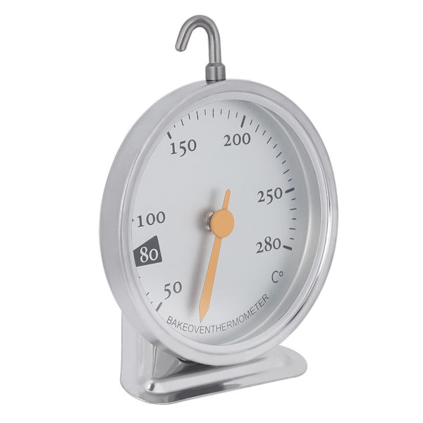 Ugnstermometer i rostfritt stål, stor urtavla, köksugnstermometer 50℃ till 280℃