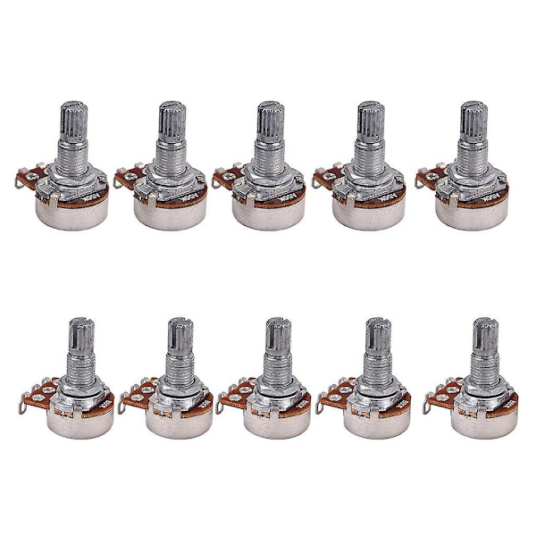 Gitarrpotentiometer A50K B50K Delad Axel Linjär Taper Volym Ton Pot