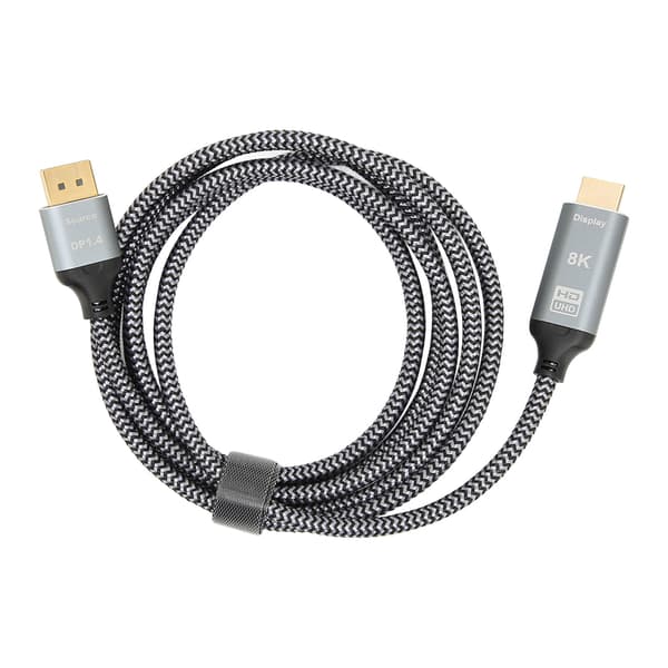 DisplayPort 1.4 - HD Multimedia Interface 2.1 -sovitinkaapeli 8K DisplayPort uros - HD Multimedia Interface naaras -kaapeli