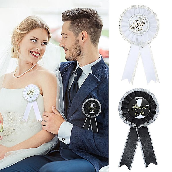Blondeemblem brudgom brud og brudgom emblem 15*8CM 2 stk