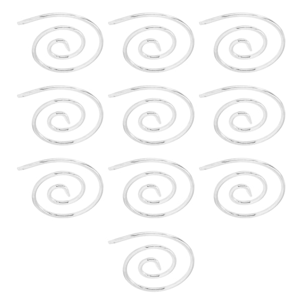 10 st spiral stickningsnålar i rostfritt stål, praktiska cirkulära sjalnålar, syverktyg för tyg, kofta, silver