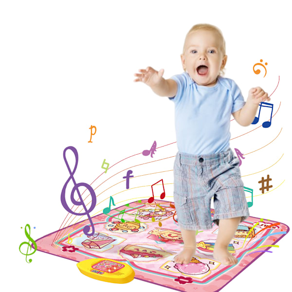 Dance Mat Electronic Musical Play Mats Dance Pad with LED Lights Dancing Floor Mat Game Toy Christmas Birthday Gifts for Kids Girls Boys