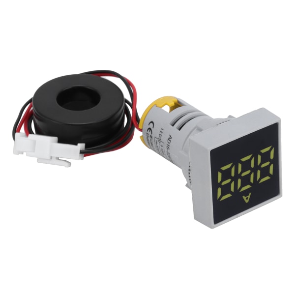 Digital strömmätare matt panel amperemeter signalindikatorlampa AC 220V AD16‑22FSAGul