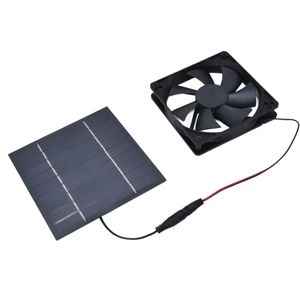 Solcelledrevet vifte 10W Enkel vifte Vanntett solcellepanel vifte kit for hønsehus drivhus