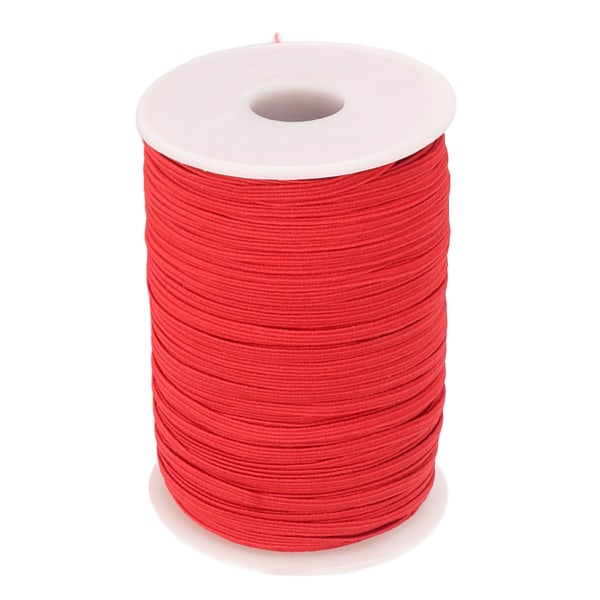 Elastisk ledning 50 Yards 0,1 tommer bred blød fleksibel nylon åndbar vaskbar armbåndsstreng til håndværk DIY perler rød