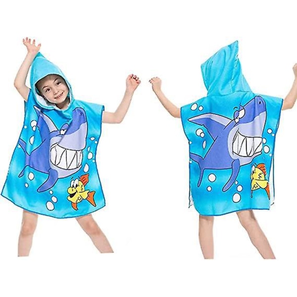 Mermaid barns strandhandduk och cap set - 120 x 60 cm, snabbtorkande handduk för pojkar och flickor i åldern 2-8 år
