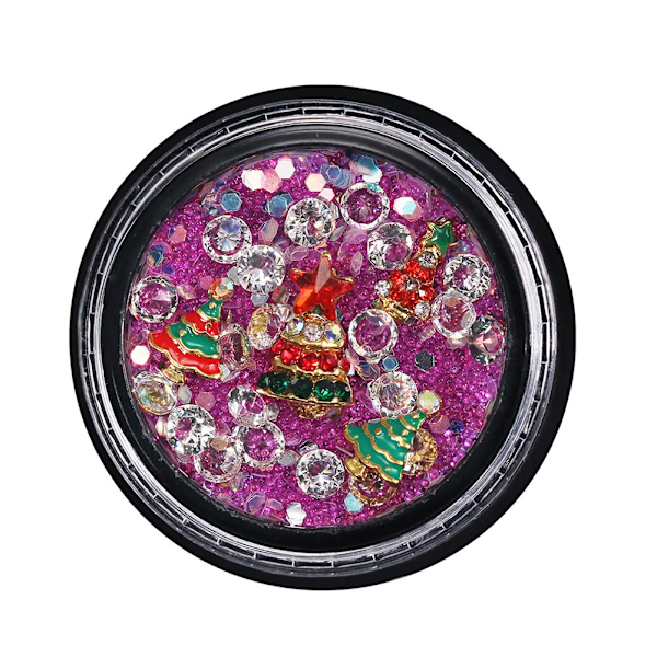 Neglekunstdekorasjon Jul Rhinestone Legering Paljettmiks Manikyrklistremerker #04