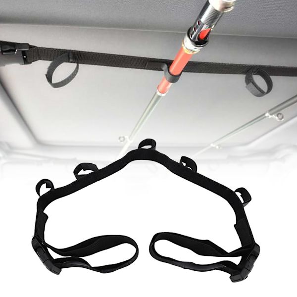 2-pack bilfiskespöfäste rem band fiskespö hållare stativ rack