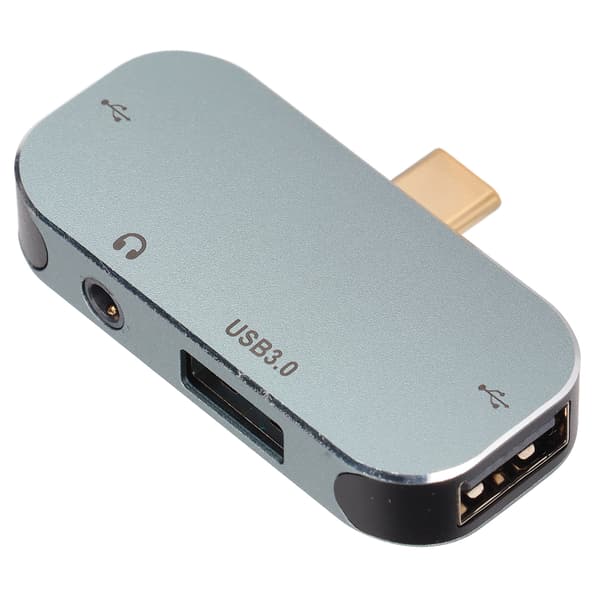 USB C-adapter universell USB C til 3,5 mm lydadapter hodetelefonkontakt ladeadapter