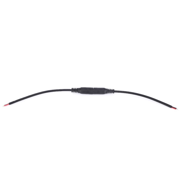 5 par 5,5x2,1 mm han hun DC strømstik jack stik kabel ledning (sort)