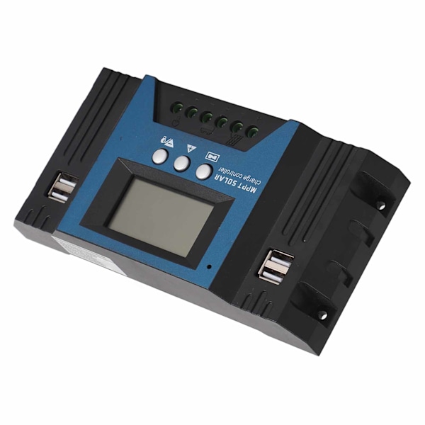 12V 24V Solcellsladdningsregulator 4 USB-portar 5V 2.5A Parameter Justerbar LCD-display för Hem RV Båt 60A