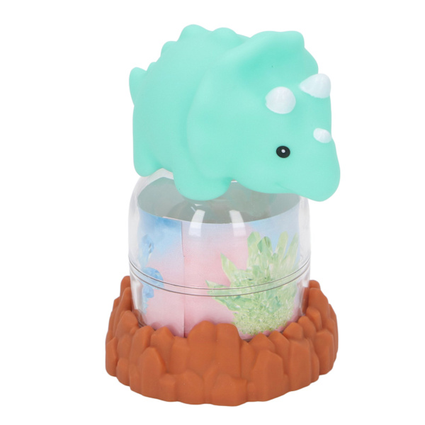 Barn Rhinestone Odlingssats med Ljus Dinosaur Dock Rhinestone Odling DIY Making Experiment Science Kit Leksak Grön