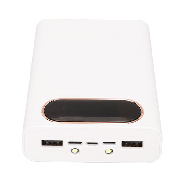 Powerbank-etui til 4 stk. 21700 batterier - Plast DIY Powerbank-boks-sæt - Hurtigopladning 22,5 W - Batterioplader-etui - Hvid