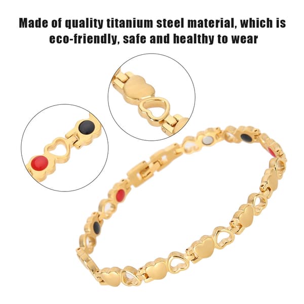 Titanium Stål Magnetisk Armring Germanium Negative Ion Romantisk Stil Gave Kvinner Menn Armbånd
