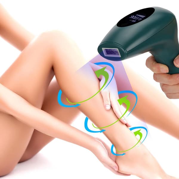 Husholdnings elektrisk epilator hårfjerner IPL hårfjerningsmaskine grøn sort (100-240V)