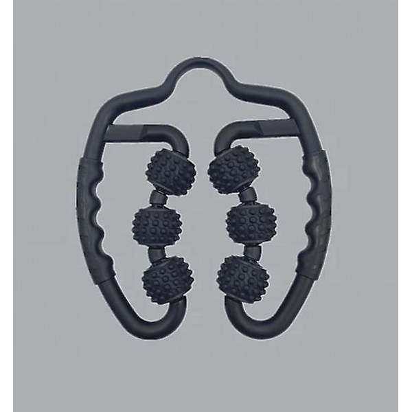 Oppgradert Six Round Trigger Point Skumrulle for Dyp Muskelmassasje Smertelindring for Kaviar Ben Arm Svart