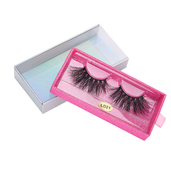 5D 25 mm lösögonfransar Makeup lösögonfransar Fluffy Curling Långa lösögonfransarLD21