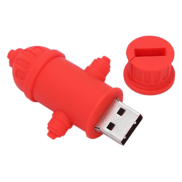 Tegneserie brannhydrantformet USB-minnepinne Søt hjemmekontor USB-pinne for dataoverføring16GB