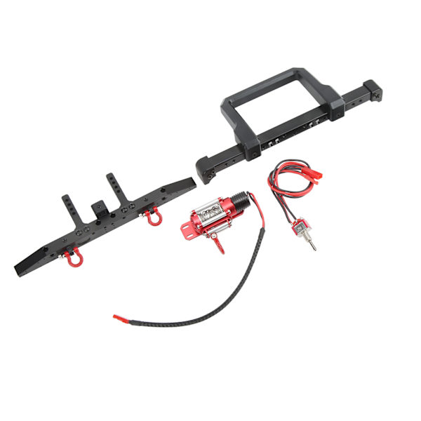Alumiiniseos etu- ja takapuskurit vinssillä Traxxas 1/10 RC-auton päivitysosaksi