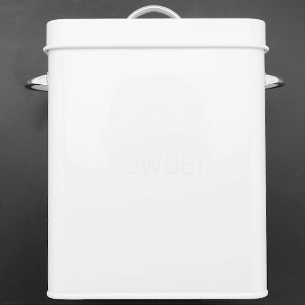 5L Smukke Pulver Vaskepulver Bokse Opbevaring med Ske Hvid-B14