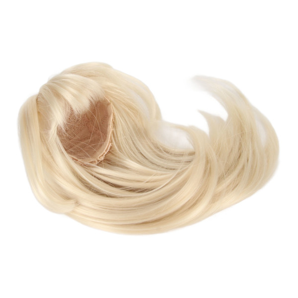 1/6 palloliitos nukkeperuukki 15,5-17 cm Doll Milk Gold -pitkille hiuksille ja otsatukka Tee itse -nukkeperuukki