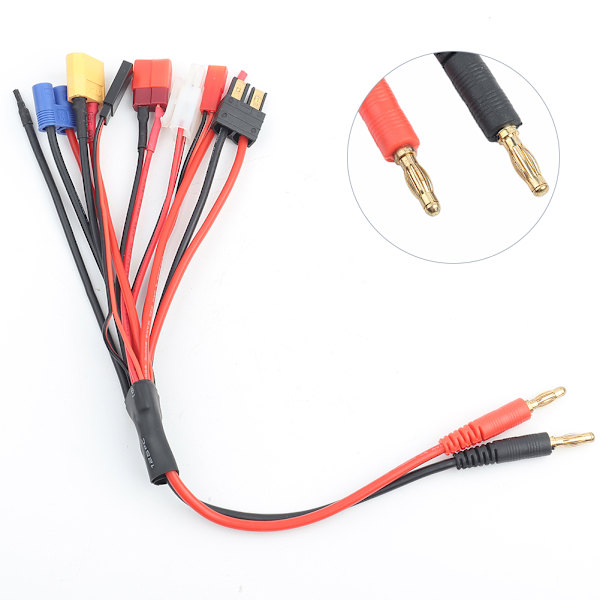 8 i 1 Lipo Battery Multi Charging Plug Convert Cable Line för IMAX B6-laddare