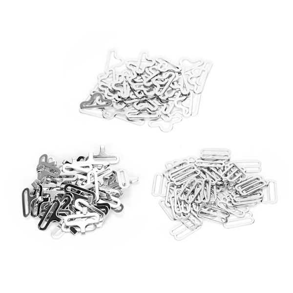 50 set justerbara klämmor set mässing 8‑formade bergsformade spännen för slips eller ryggsäck