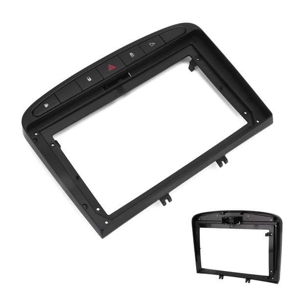 9in 2-DIN Bil Stereo Ramme Instrumentbræt Panel Sort Erstatning til Peugeot 408 2013
