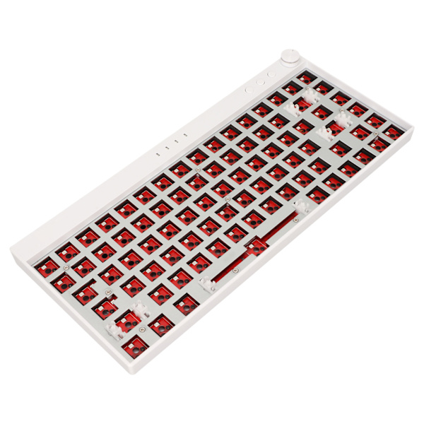 Mekanisk tangentbordssats 84 tangenter DIY RGB-belysning Hot Swap Trådlös 2.4G BT 3.0 5.0 Typ C Trådbundet Anpassat tangentbord för Win Vit