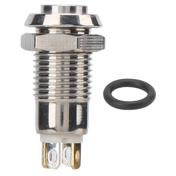 8 mm trykknappbryter IP65 vanntett trykknappstartbryter i rustfritt stål 3 V rød