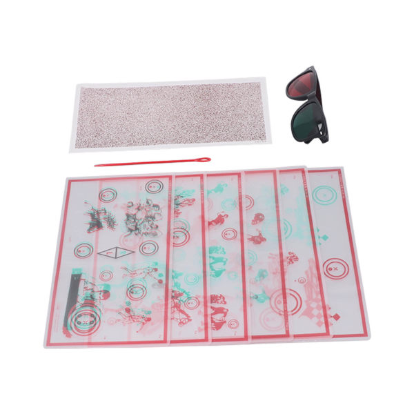 Röd Grön Fast Vectogram Konvergensinsufficiens Ögonträning Testdiagram för svagsyn med glasögon