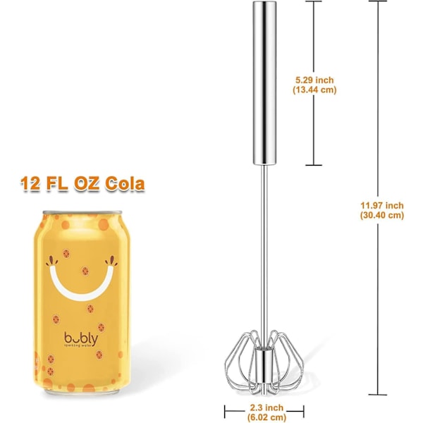 Visp i rostfritt stål för hand, för blandning, vispning och omrörning hemma