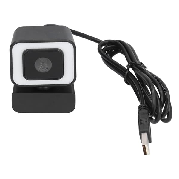 USB Webcam 1080p 30fps 360° Rotation HD USB-kamera med mikrofon til pc-computer/bærbar/stationær