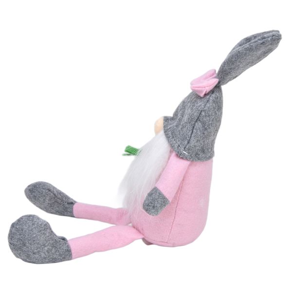 Påskhare Gnome Dockor Mjukt Tyg Långt Ben Söt Faceless Gnome Prydnad för Heminredning Grå Hatt