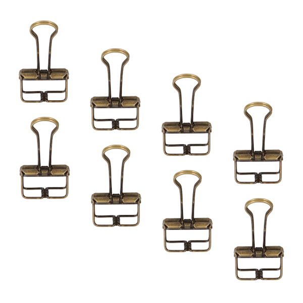 80 stk. Binder Clips 19mm Kraftig Klemkraft Holdbar Metal Multifarvet Papir Binder Clips til Hjemmet Kontor Skole Bronze