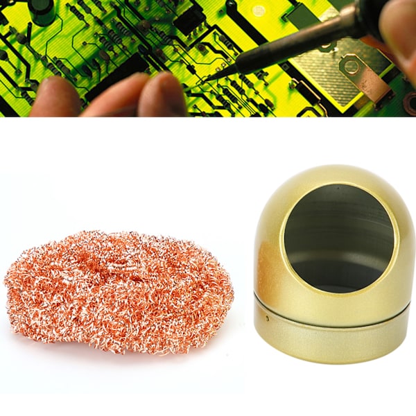 Lödkolvspetsrenare Svetsmunstyckesrengörare Metalltrådskulor med BaseGold