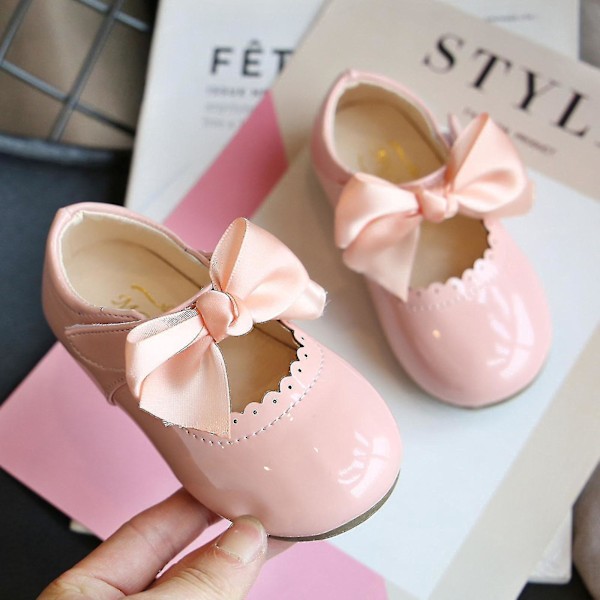 Sødt Fashion Bow Hollow Out Skridsikre Prinsesse Sko til Småbørn Piger | Pink (15-18 Måneder)