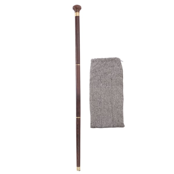 Äldre Wenge Walking Stick Elegant Ergonomisk Avtagbar Round Grip Walking Cane för rehabilitering