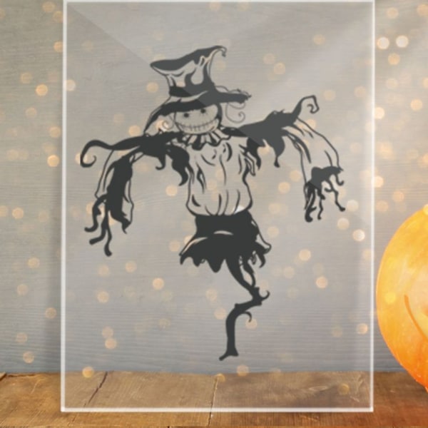 Halloween Dekorativt Billede Klart Mønster Halloween Tema Akryl Ornament Maleri Ferie Dekoration 14x21cm CBS719X04