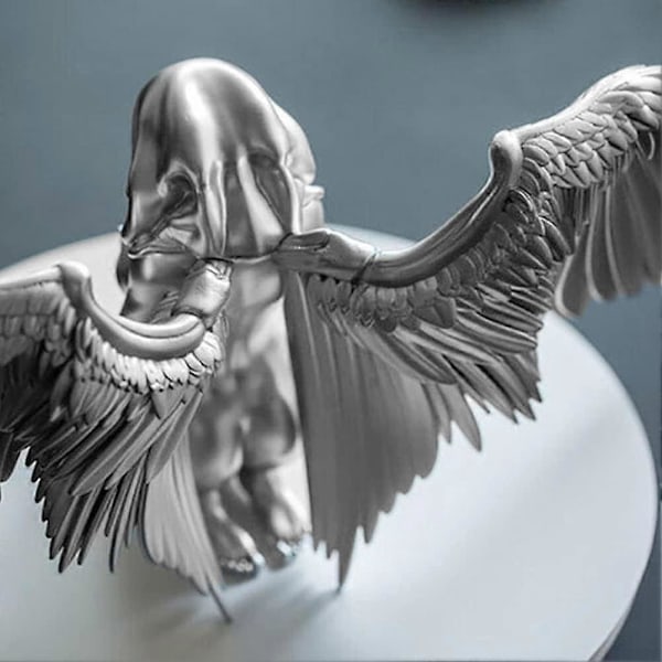 2025 Ny Skrivbords Resin Ornament Kvinna Ängelvingar Knäböjande Skulptur Bordsstaty Dekoration.