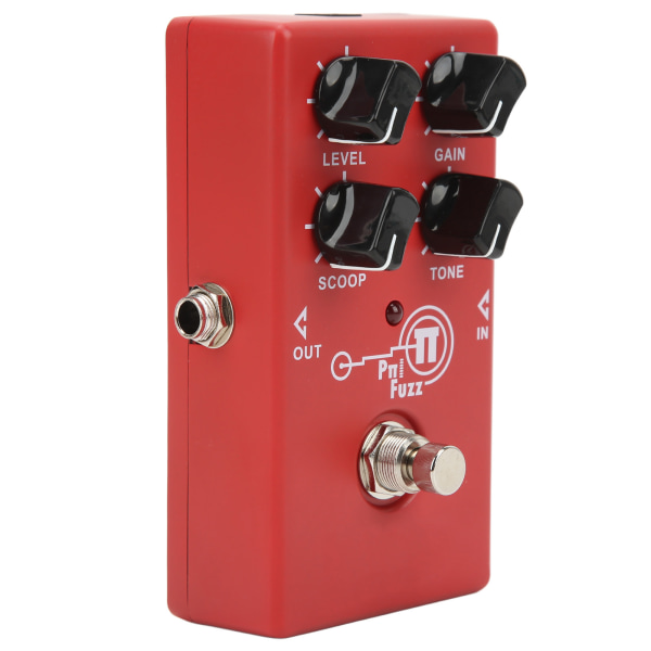 Fuzz Distortion Pedal Level Gain Scoop Tonejustering elektrisk gitar Monoblokkeffekt 30mA