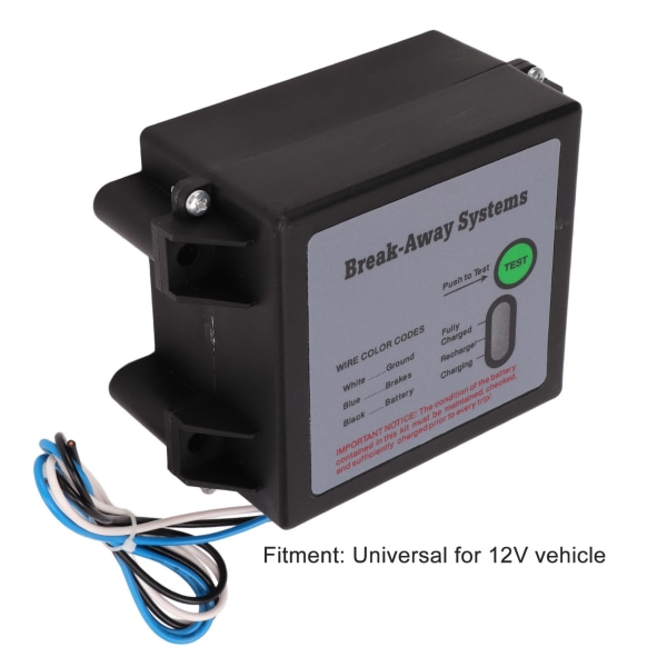 Trailer Breakaway Kit 12V LED Test Break Away System Universal til køretøj
