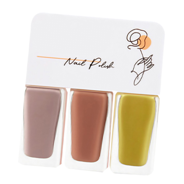 3-pack Vattenbaserat nagellackset för kvinnor, lätt att skala av, snabbtorkande nagellack för dejting, halloweenfest T06