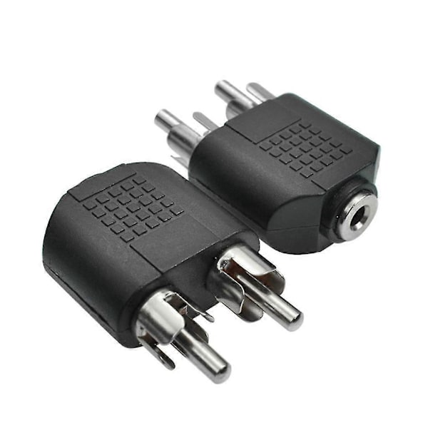 3,5 mm naaras - kaksoisuros audio (rca) -liitinadapteri 1 naaras - 2 uros 1/8 tuumaa