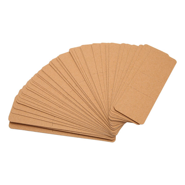 50 st Kraft bokmärkesfodral DIY Handcraft 5,9x1,8 tum bokmärkeshållare pennfodral för display smycken virkning brun