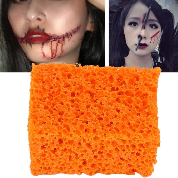 FX Blod Arr Stubbe Effekt Sår Sminke Stipple Svamp for Halloween Jul (Lite Hull)